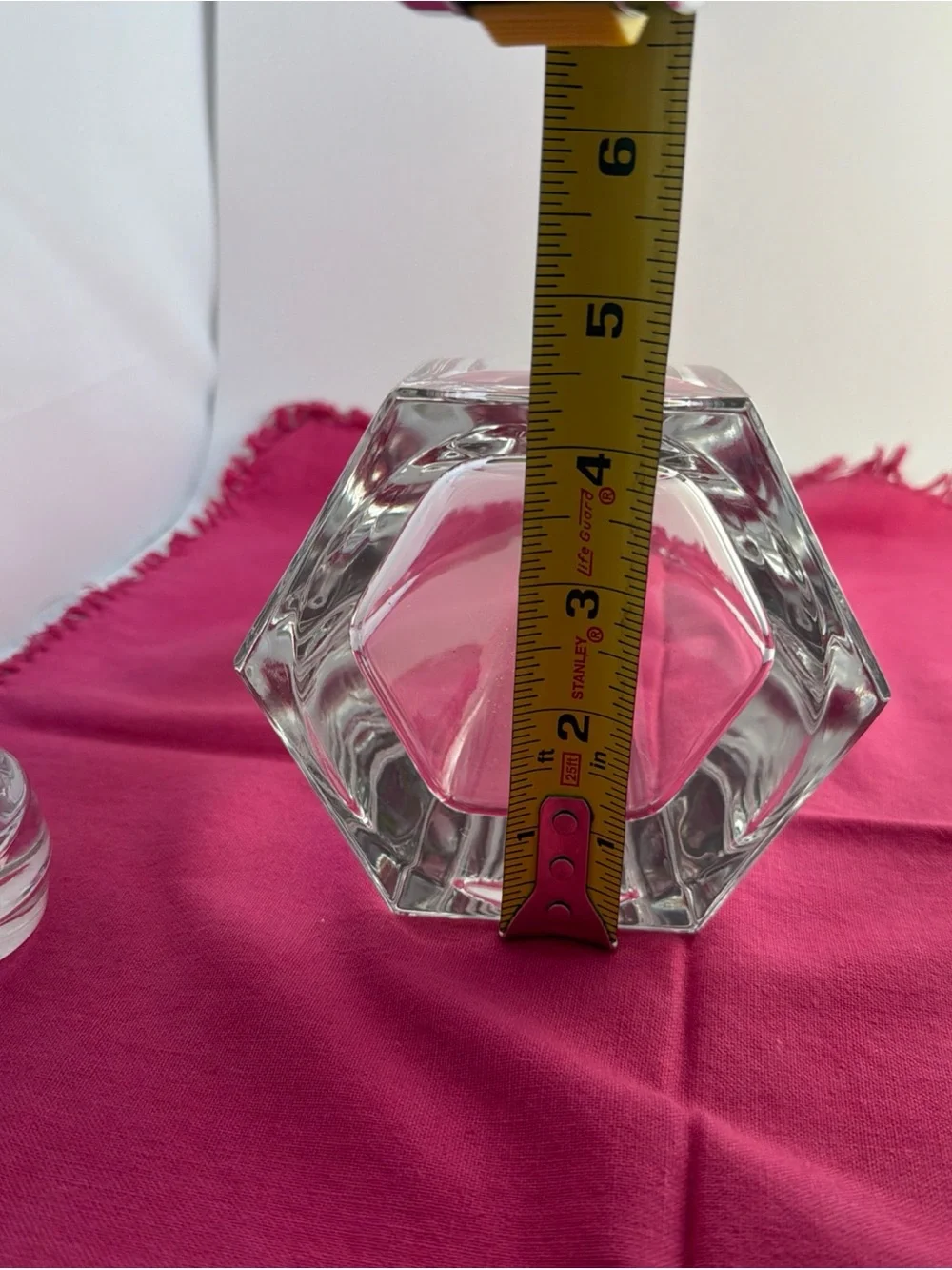 Crystal Decanter With Stopper Heavy 13” tall Modern